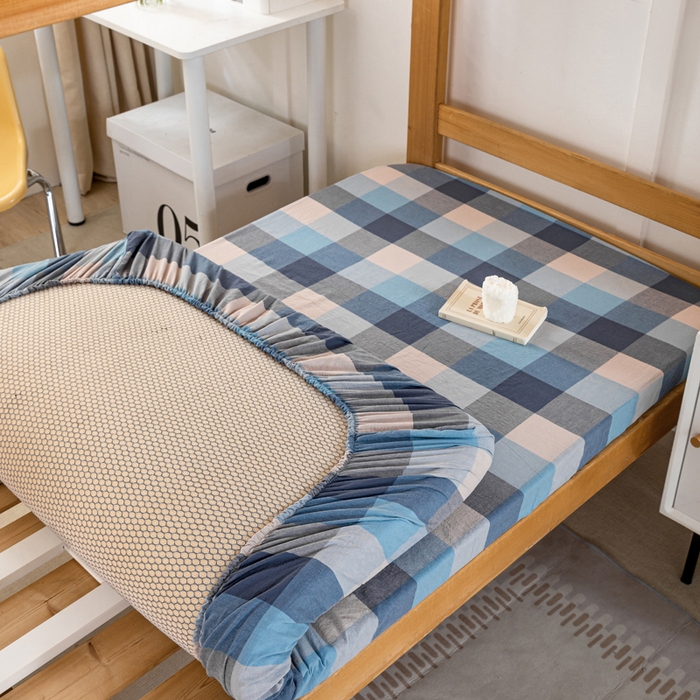 91家纺网 家纺一手货源 找家纺 锦润家纺 2025新款色织水洗棉三件套学生三件套全棉三件套大礼包