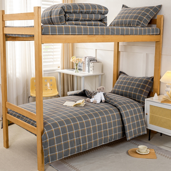 锦润家纺 2025新款色织水洗棉三件套学生三件套全棉三件套大礼包