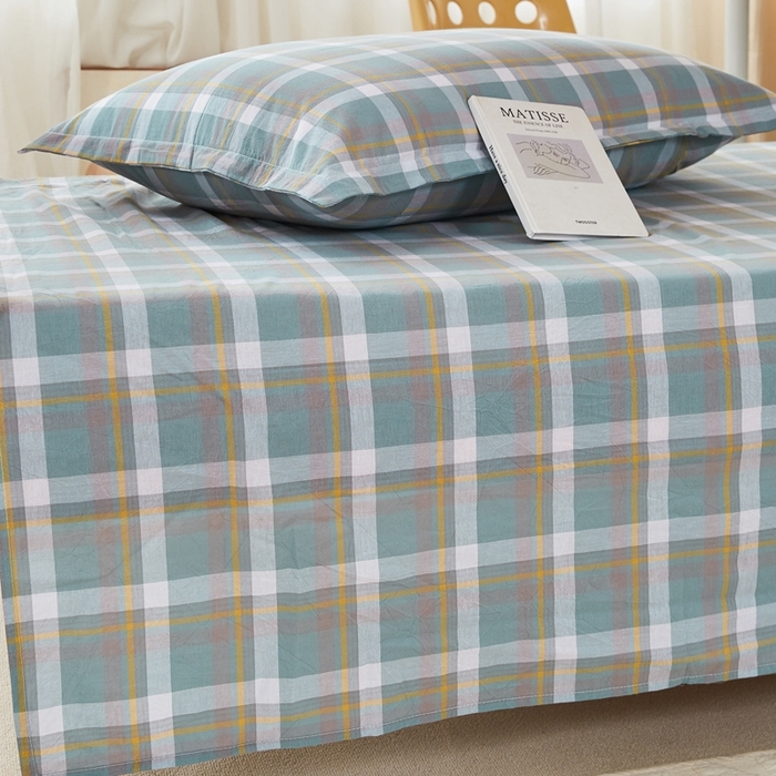 91家纺网 家纺一手货源 找家纺 锦润家纺 2025新款色织水洗棉三件套学生三件套全棉三件套大礼包