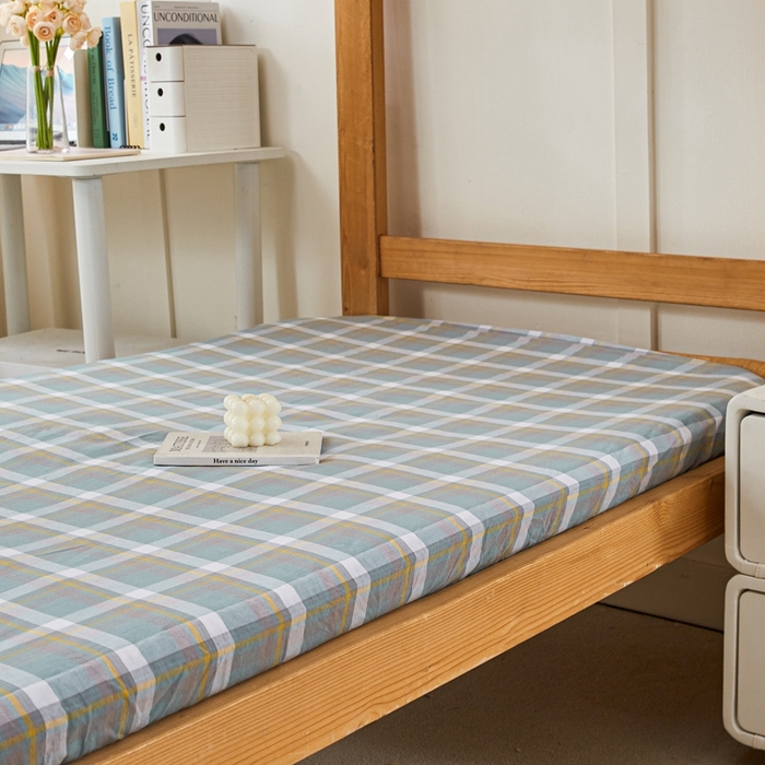 91家纺网 家纺一手货源 找家纺 锦润家纺 2025新款色织水洗棉三件套学生三件套全棉三件套大礼包