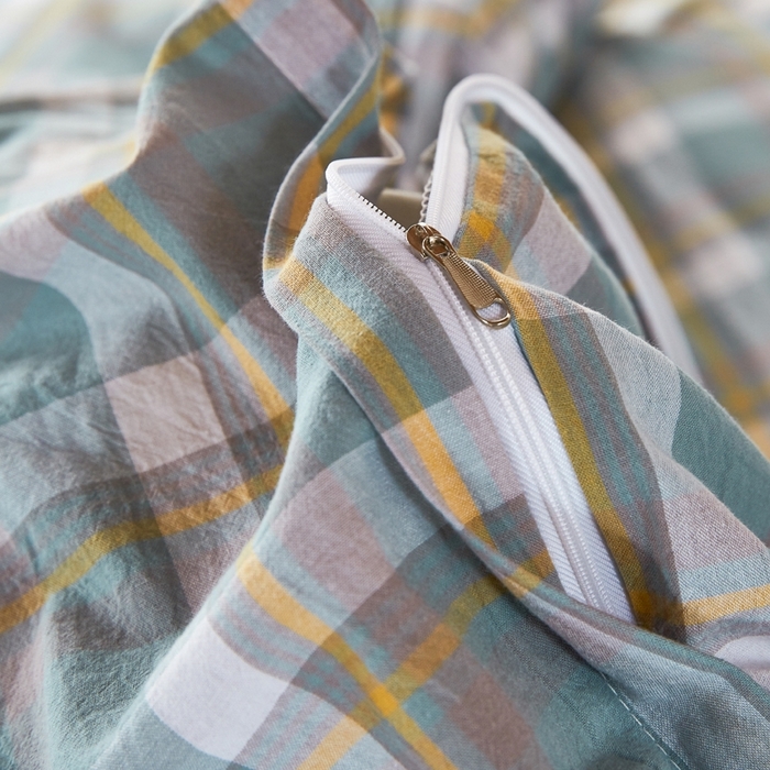 91家纺网 家纺一手货源 找家纺 锦润家纺 2025新款色织水洗棉三件套学生三件套全棉三件套大礼包