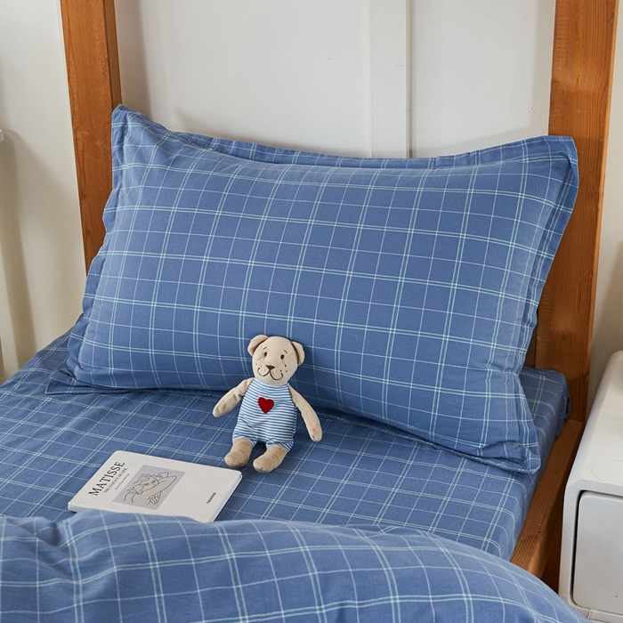 91家纺网 家纺一手货源 找家纺 锦润家纺 2025新款色织水洗棉三件套学生三件套全棉三件套大礼包