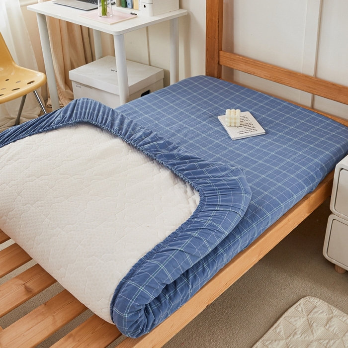 91家纺网 家纺一手货源 找家纺 锦润家纺 2025新款色织水洗棉三件套学生三件套全棉三件套大礼包