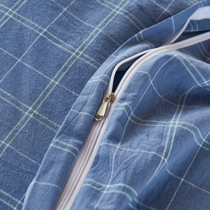 91家纺网 家纺一手货源 找家纺 锦润家纺 2025新款色织水洗棉三件套学生三件套全棉三件套大礼包