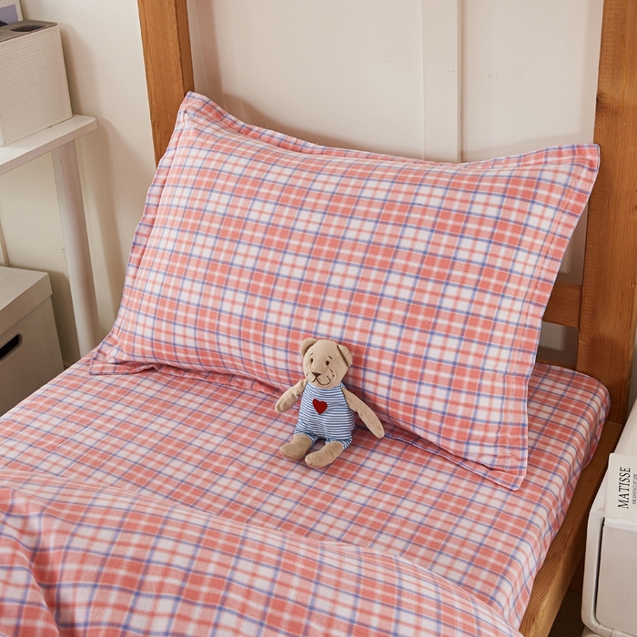 91家纺网 家纺一手货源 找家纺 锦润家纺 2025新款色织水洗棉三件套学生三件套全棉三件套大礼包