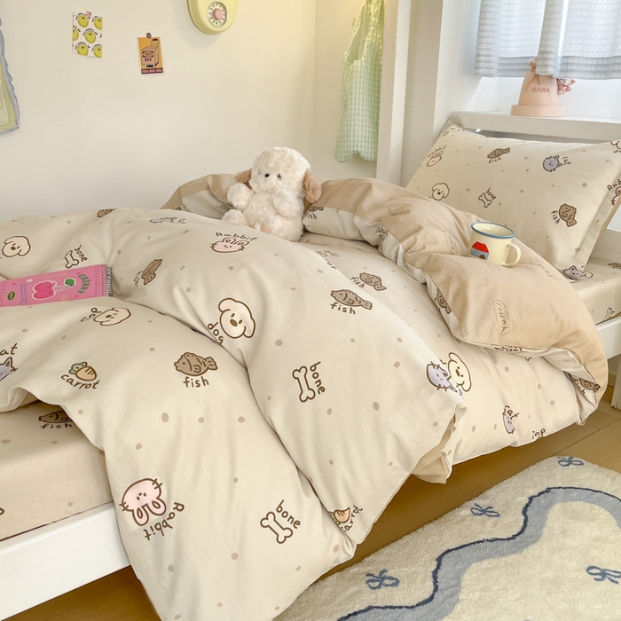 91家纺网 家纺一手货源 找家纺 铭成家纺 2025新款全棉印花学生三件套系列（提供买家秀） 宠咖时间