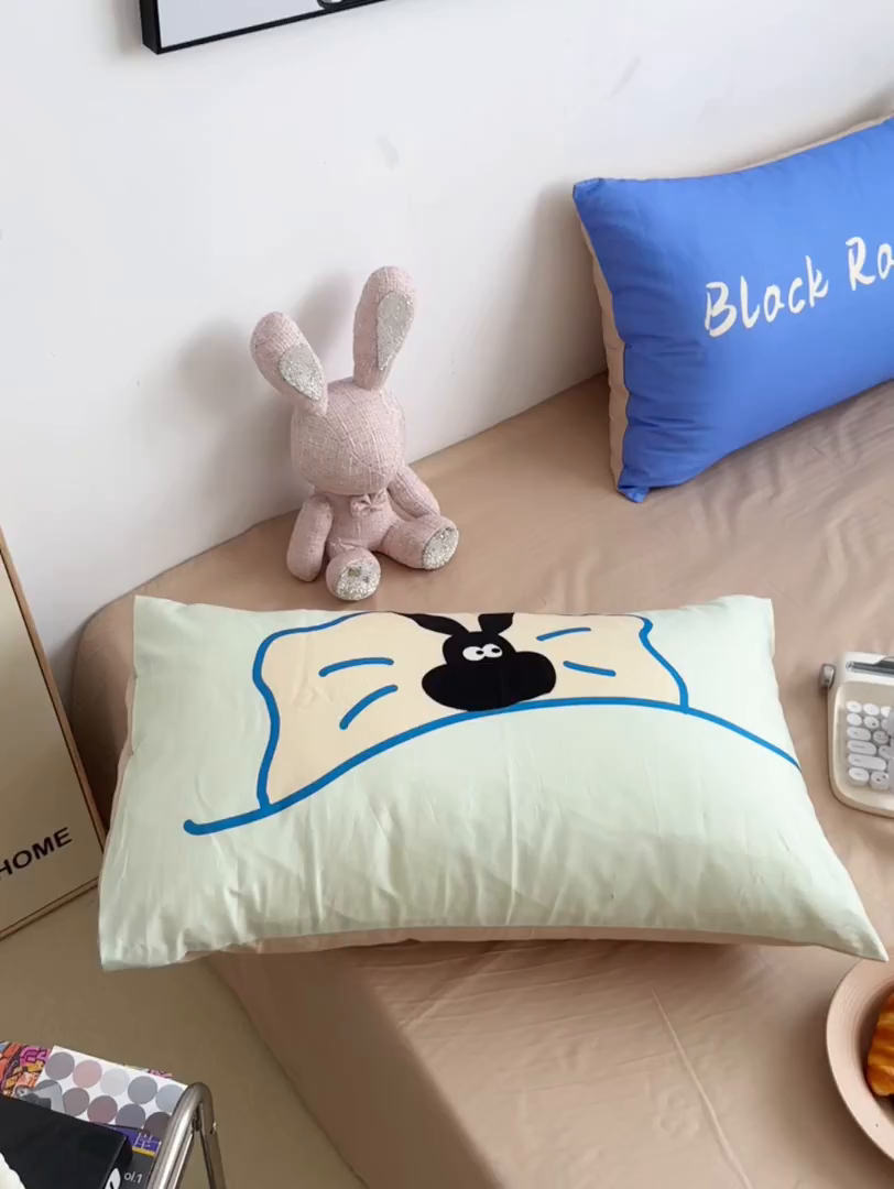 91家纺网 家纺一手货源 找家纺 （总）柚可家居 2024新款数码定版全棉单枕套系列