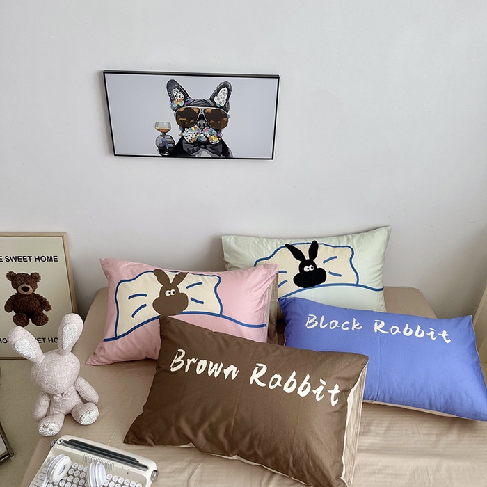 91家纺网 家纺一手货源 找家纺 （总）柚可家居 2024新款数码定版全棉单枕套系列