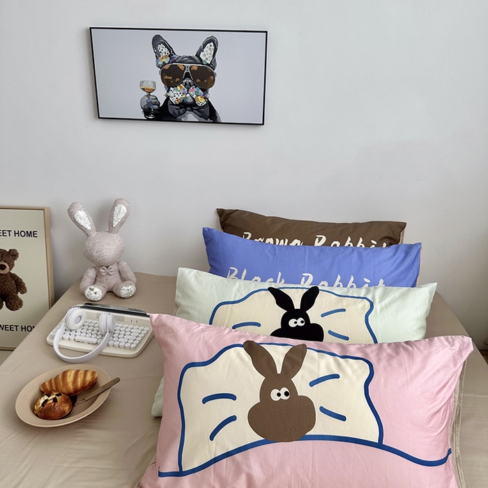 91家纺网 家纺一手货源 找家纺 （总）柚可家居 2024新款数码定版全棉单枕套系列