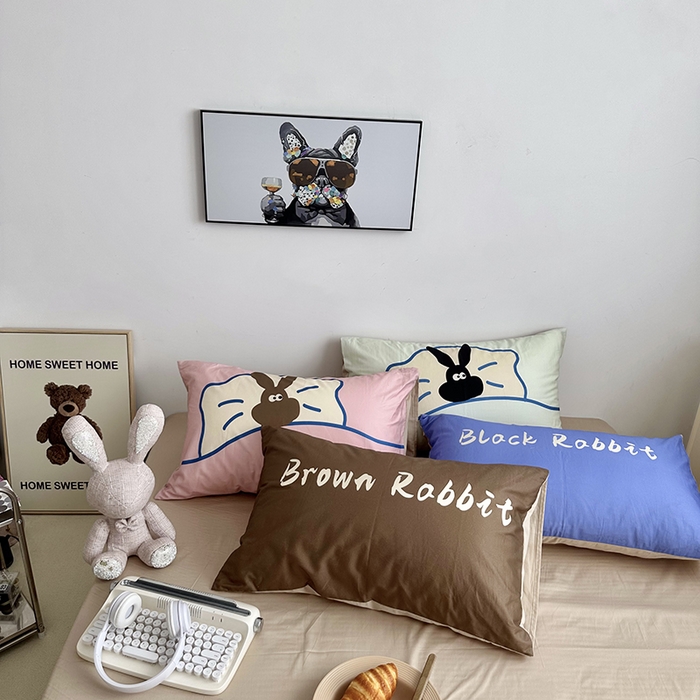 91家纺网 家纺一手货源 找家纺 （总）柚可家居 2024新款数码定版全棉单枕套系列