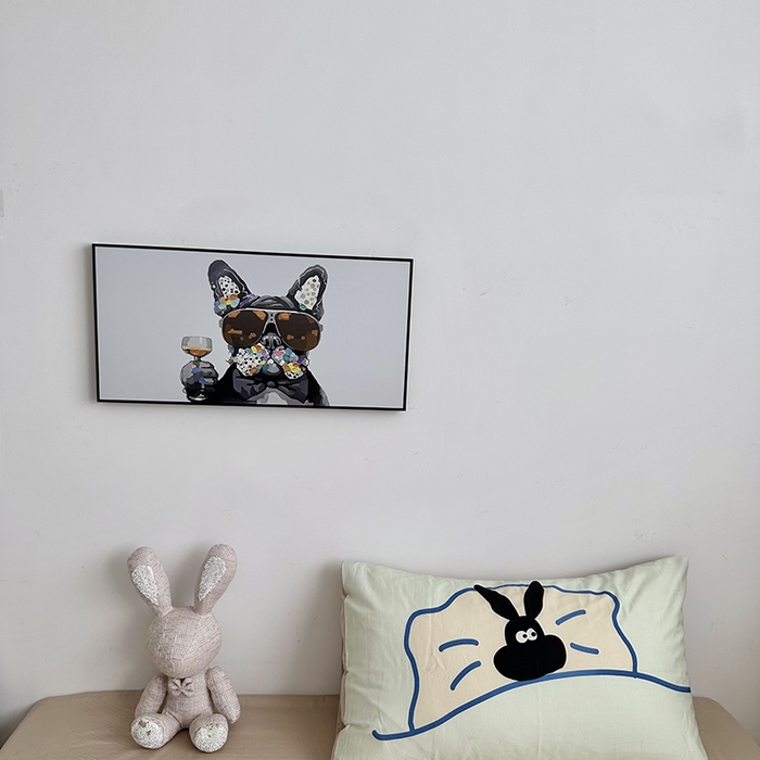 柚可家居 2024新款数码定版全棉单枕套系列 布莱克兔