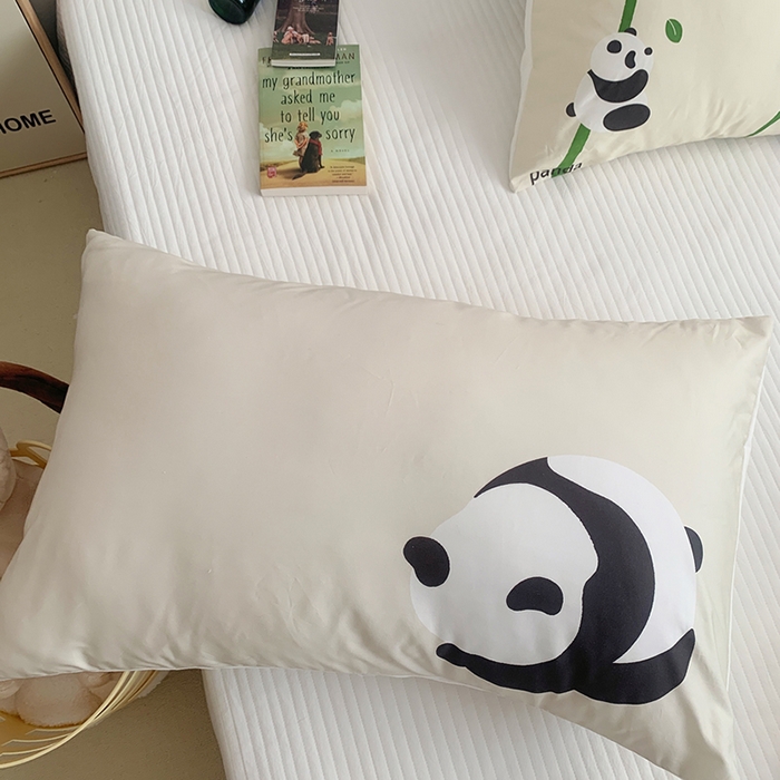（总）柚可家居 2024新款数码定版全棉单枕套系列-panda