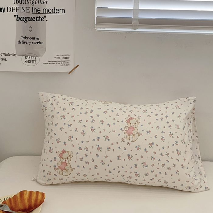 91家纺网 家纺一手货源 找家纺 （总）柚可家居 2024新款活性印花小熊系列单枕套