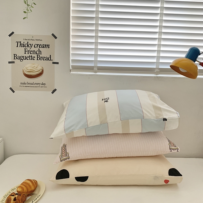 91家纺网 家纺一手货源 找家纺 （总）柚可家居 2024新款活性印染ins多巴胺单枕套3