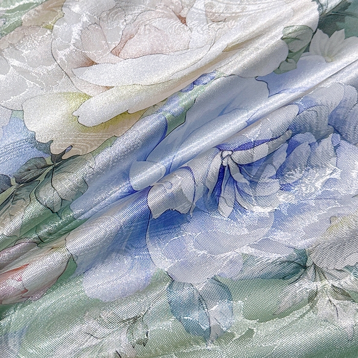 91家纺网 家纺一手货源 找家纺 （总）许林家纺 2025新款提花贡缎轻奢数码活性印花四件套