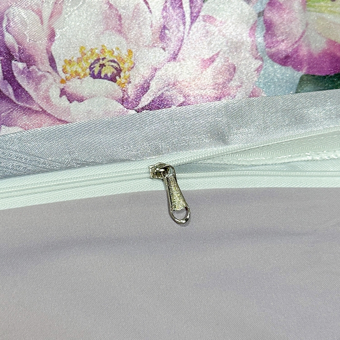 91家纺网 家纺一手货源 找家纺 许林家纺 2025新款提花贡缎轻奢数码活性印花四件套 观赏