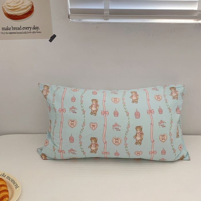 柚可家居 2024新款活性印花小熊系列单枕套 甜酷小熊