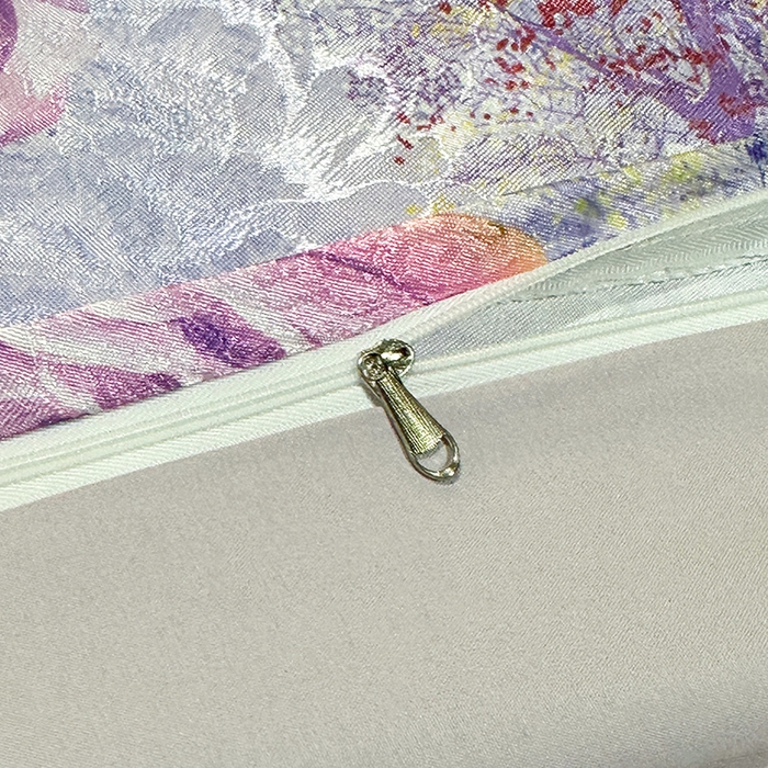 91家纺网 家纺一手货源 找家纺 许林家纺 2025新款提花贡缎轻奢数码活性印花四件套 秋兮