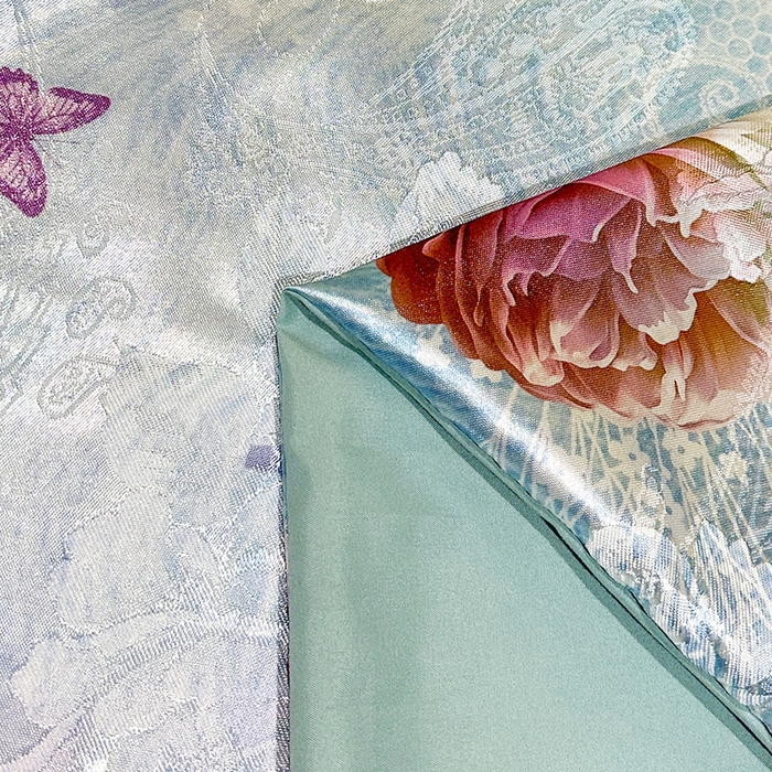 91家纺网 家纺一手货源 找家纺 许林家纺 2025新款提花贡缎轻奢数码活性印花四件套 人间山茶