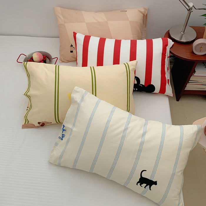 91家纺网 家纺一手货源 找家纺 （总）柚可家居 2024新款活性印花ins多巴胺单枕套2