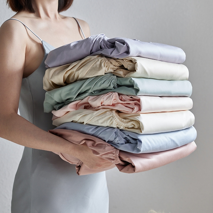 91家纺网 家纺一手货源 找家纺 （总）轩和家居 2025新款50S贡缎长绒棉纯棉单床笠单品床笠床笠单件