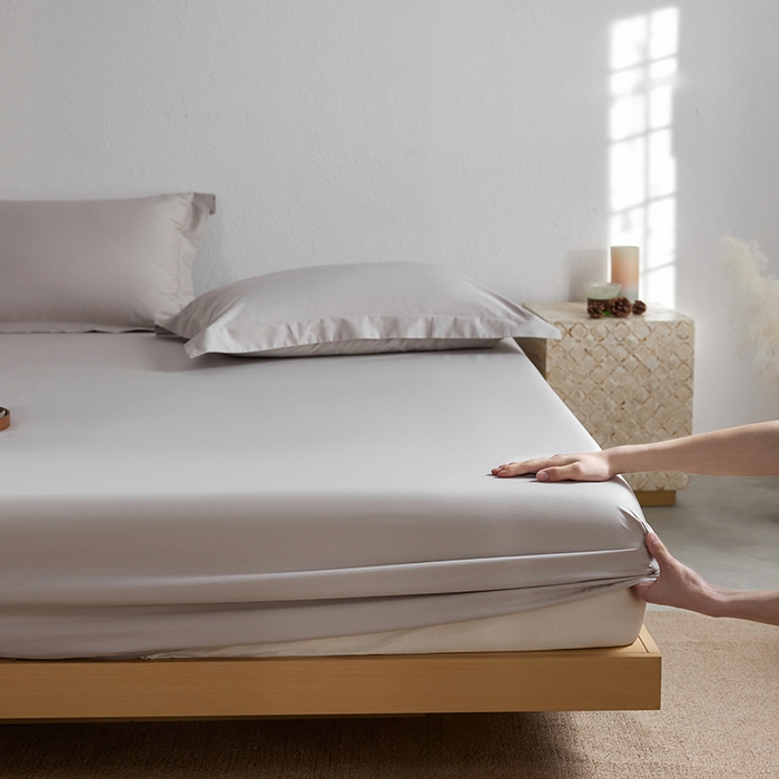 91家纺网 家纺一手货源 找家纺 （总）轩和家居 2025新款50S贡缎长绒棉纯棉单床笠单品床笠床笠单件