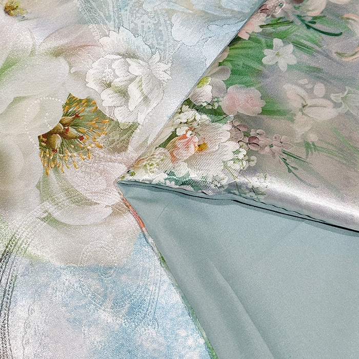 91家纺网 家纺一手货源 找家纺 许林家纺 2025新款提花贡缎轻奢数码活性印花四件套 踏花香