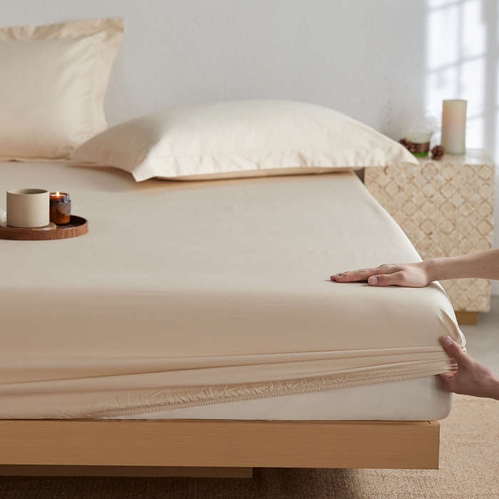 91家纺网 家纺一手货源 找家纺 （总）轩和家居 2025新款50S贡缎长绒棉纯棉单床笠单品床笠床笠单件