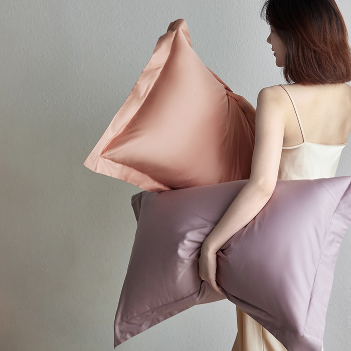 91家纺网 家纺一手货源 找家纺 （总）轩和家居 2025新款50S贡缎长绒棉纯棉单枕套单品枕套枕套单件