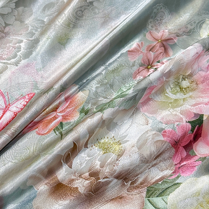 91家纺网 家纺一手货源 找家纺 许林家纺 2025新款提花贡缎轻奢数码活性印花四件套 雨雾