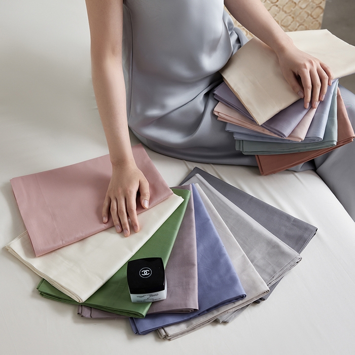 91家纺网 家纺一手货源 找家纺 轩和家居 2025新款50S贡缎长绒棉纯棉单枕套单品枕套枕套单件 组合图仅做展示