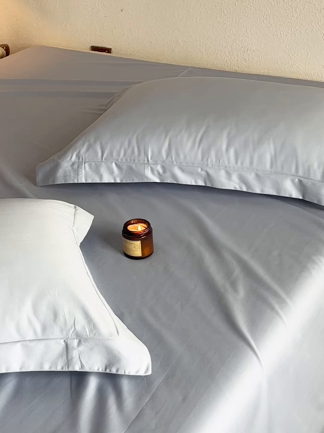 91家纺网 家纺一手货源 找家纺 轩和家居 2025新款50S贡缎长绒棉纯棉单枕套单品枕套枕套单件 碧落蓝