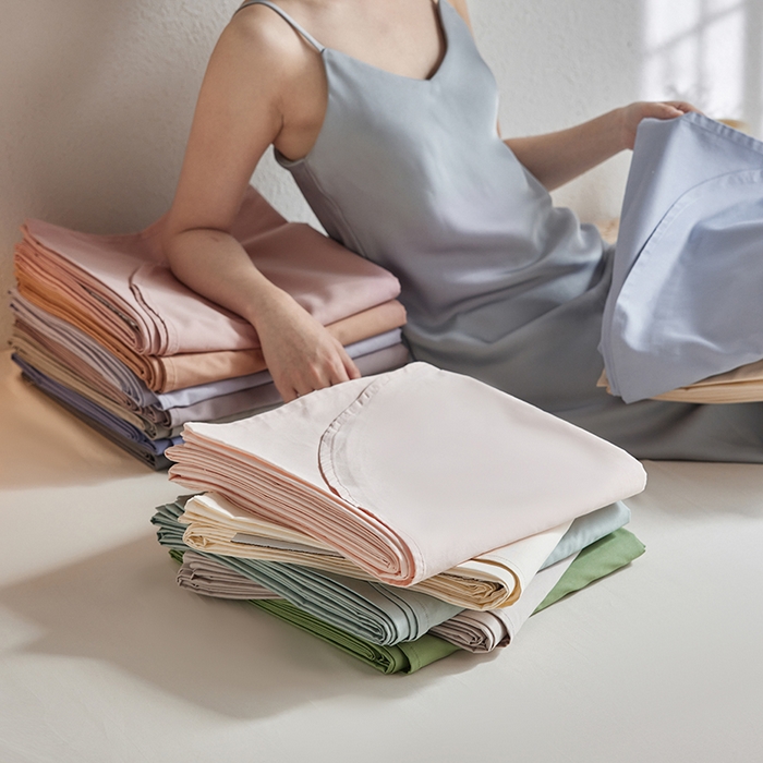 91家纺网 家纺一手货源 找家纺 轩和家居 2025新款50S贡缎长绒棉纯棉单床单单品床单床单单件 组合图仅做展示