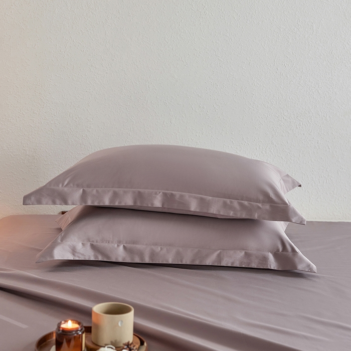 91家纺网 家纺一手货源 找家纺 轩和家居 2025新款50S贡缎长绒棉纯棉单枕套单品枕套枕套单件 丹麦紫