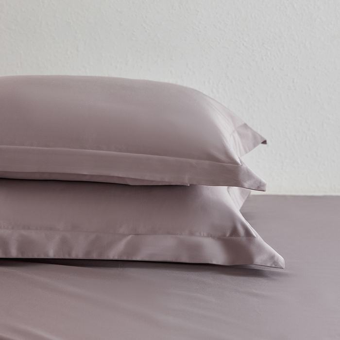 91家纺网 家纺一手货源 找家纺 轩和家居 2025新款50S贡缎长绒棉纯棉单枕套单品枕套枕套单件 丹麦紫