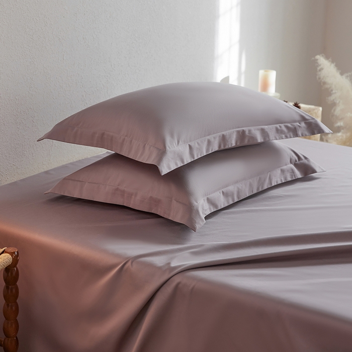 91家纺网 家纺一手货源 找家纺 轩和家居 2025新款50S贡缎长绒棉纯棉单枕套单品枕套枕套单件 丹麦紫