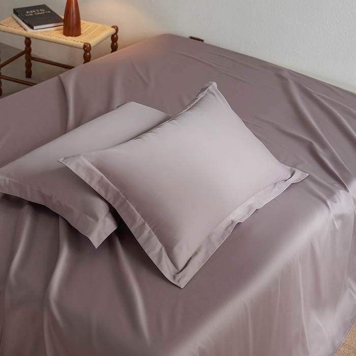 91家纺网 家纺一手货源 找家纺 轩和家居 2025新款50S贡缎长绒棉纯棉单枕套单品枕套枕套单件 丹麦紫