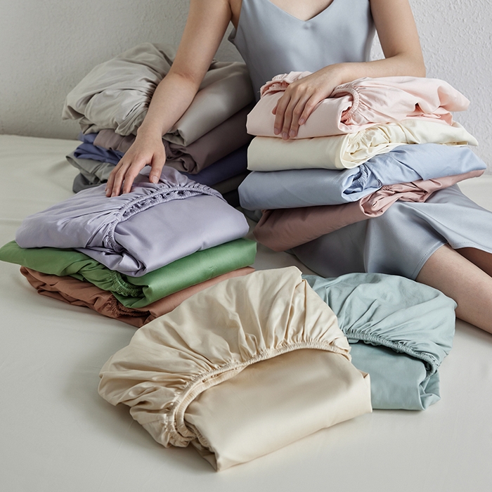 91家纺网 家纺一手货源 找家纺 轩和家居 2025新款50S贡缎长绒棉纯棉单床笠单品床笠床笠单件 组合图仅做展示