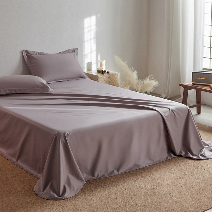 91家纺网 家纺一手货源 找家纺 轩和家居 2025新款50S贡缎长绒棉纯棉单床单单品床单床单单件 丹麦紫