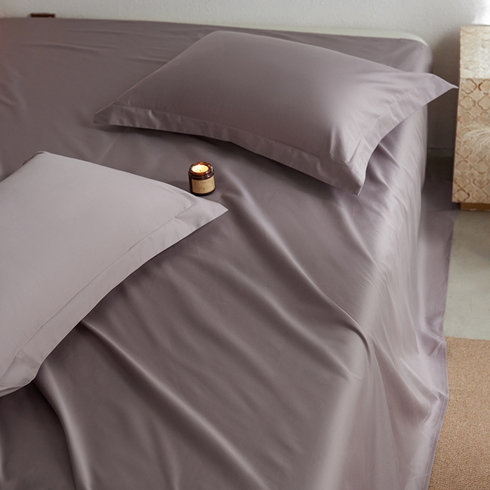 91家纺网 家纺一手货源 找家纺 轩和家居 2025新款50S贡缎长绒棉纯棉单床单单品床单床单单件 丹麦紫