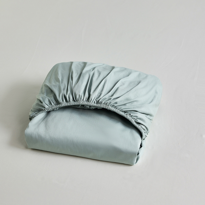 91家纺网 家纺一手货源 找家纺 轩和家居 2025新款50S贡缎长绒棉纯棉单床笠单品床笠床笠单件 薄荷绿