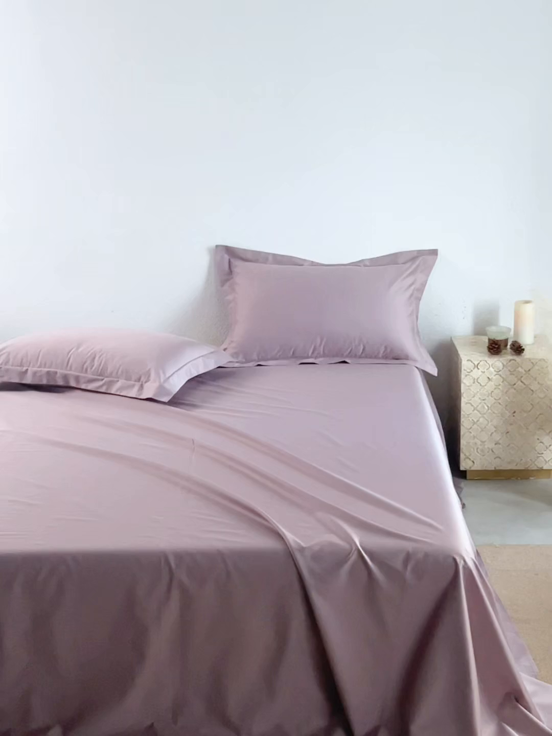 91家纺网 家纺一手货源 找家纺 轩和家居 2025新款50S贡缎长绒棉纯棉单床单单品床单床单单件 丹麦紫