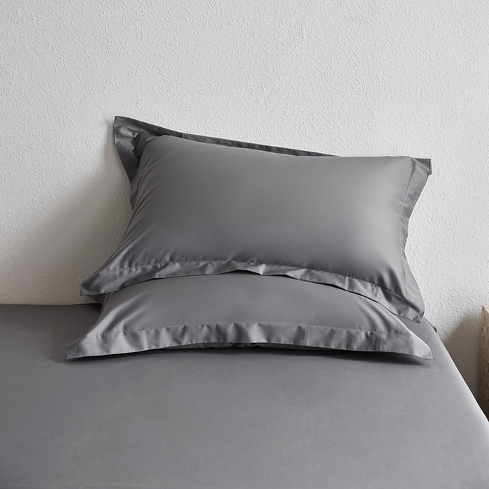 轩和家居 2025新款50S贡缎长绒棉纯棉单枕套单品枕套枕套单件 梦境灰