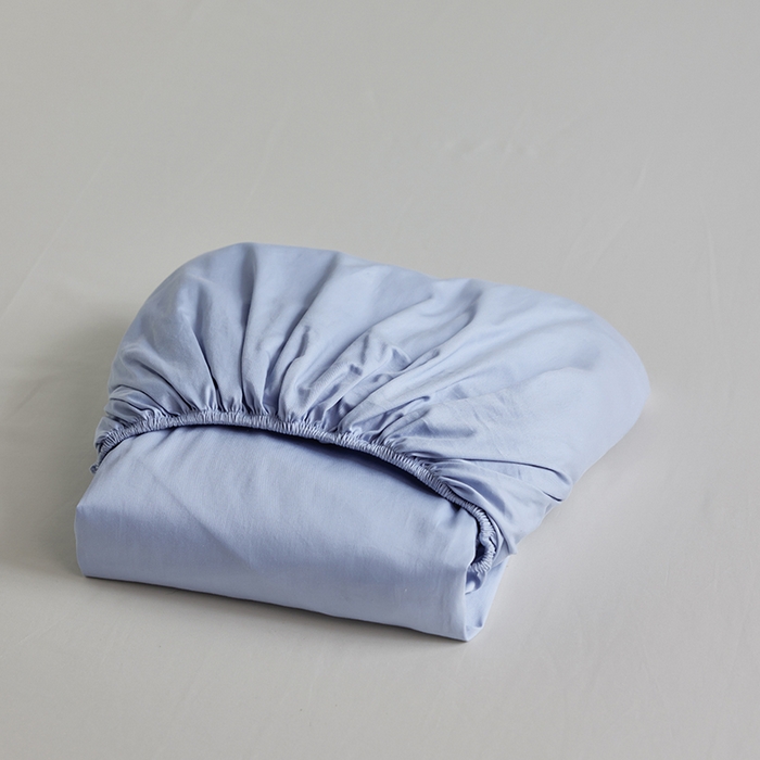 91家纺网 家纺一手货源 找家纺 轩和家居 2025新款50S贡缎长绒棉纯棉单床笠单品床笠床笠单件 碧落蓝