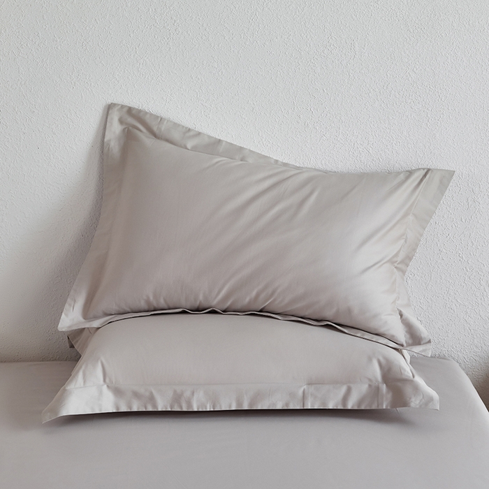 轩和家居 2025新款50S贡缎长绒棉纯棉单枕套单品枕套枕套单件 迷雾灰