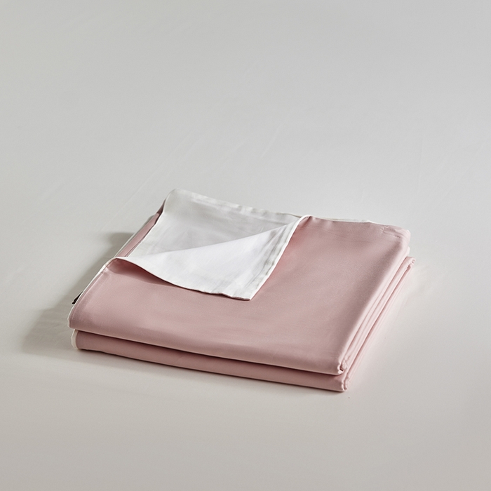 91家纺网 家纺一手货源 找家纺 轩和家居 2025新款50S贡缎长绒棉纯棉单被套单品被套被套单件 复古粉+奶芋黄