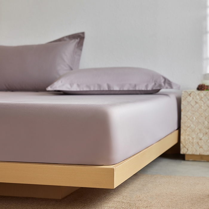 91家纺网 家纺一手货源 找家纺 轩和家居 2025新款50S贡缎长绒棉纯棉单床笠单品床笠床笠单件 丹麦紫