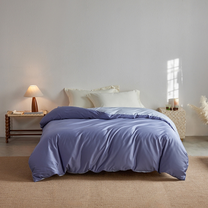 91家纺网 家纺一手货源 找家纺 轩和家居 2025新款50S贡缎长绒棉纯棉单被套单品被套被套单件 海茵蓝+碧落蓝