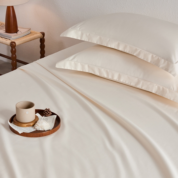 91家纺网 家纺一手货源 找家纺 轩和家居 2025新款50S贡缎长绒棉纯棉单枕套单品枕套枕套单件 奶芋黄