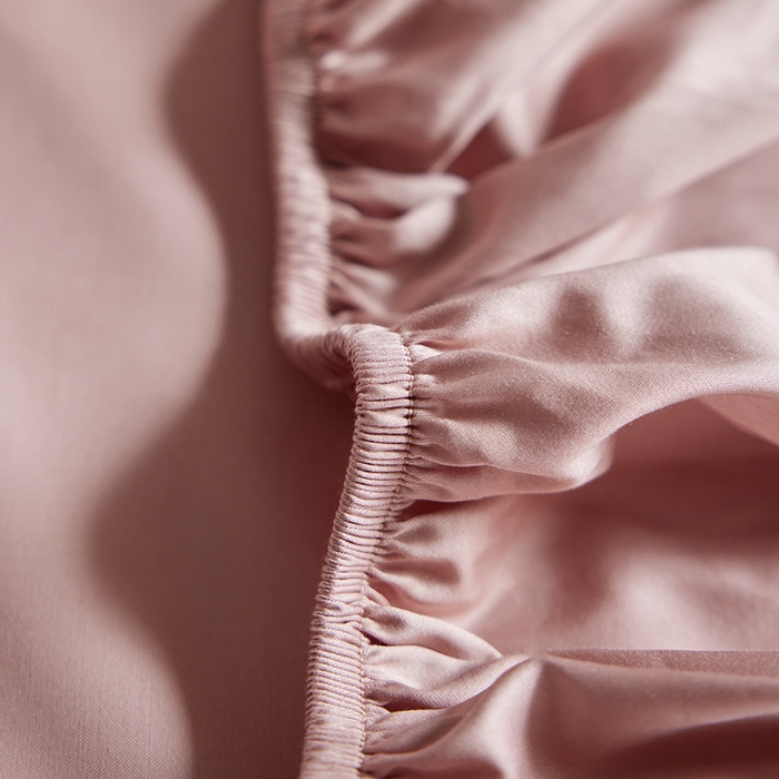 91家纺网 家纺一手货源 找家纺 轩和家居 2025新款50S贡缎长绒棉纯棉单床笠单品床笠床笠单件 复古粉